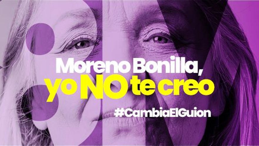 El PSOE andaluz usa contra Moreno el lema de apoyo a la víctima de la Manada y dispara la indignación del PP