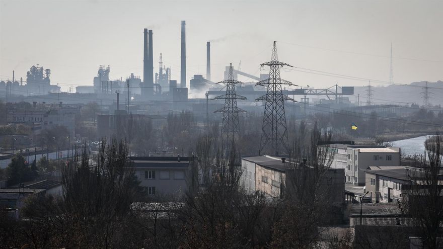 La acería de Azovstal, en la ciudad ucraniana de Mariúpol. EFE/EPA/OLEG PETRASYUK