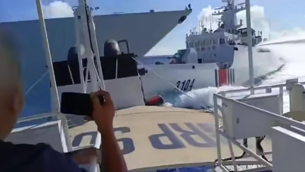 Kitajski ladji sta se trčili med zasledovanjem filipinske patruljne ladje