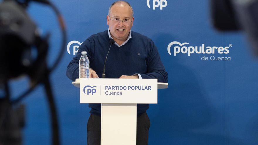 El secretario general del PP, Miguel Tellado. EFE/ Álvaro del Olmo