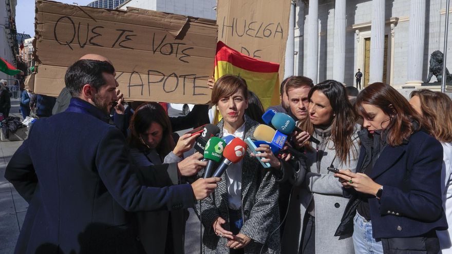 Rueda de prensa de la  portavoz de Sumar en el Congreso, Marta Lois
