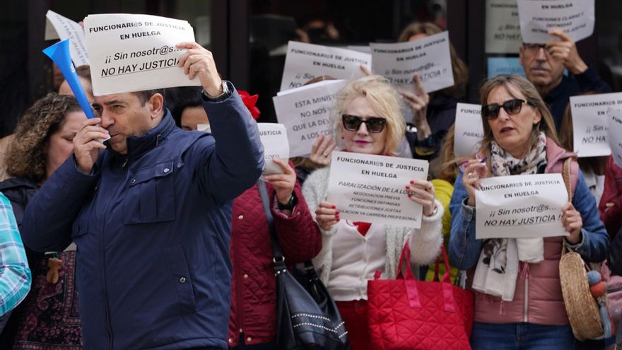 La huelga de los funcionarios de Justicia de Castilla y León paraliza 800 demandas judiciales