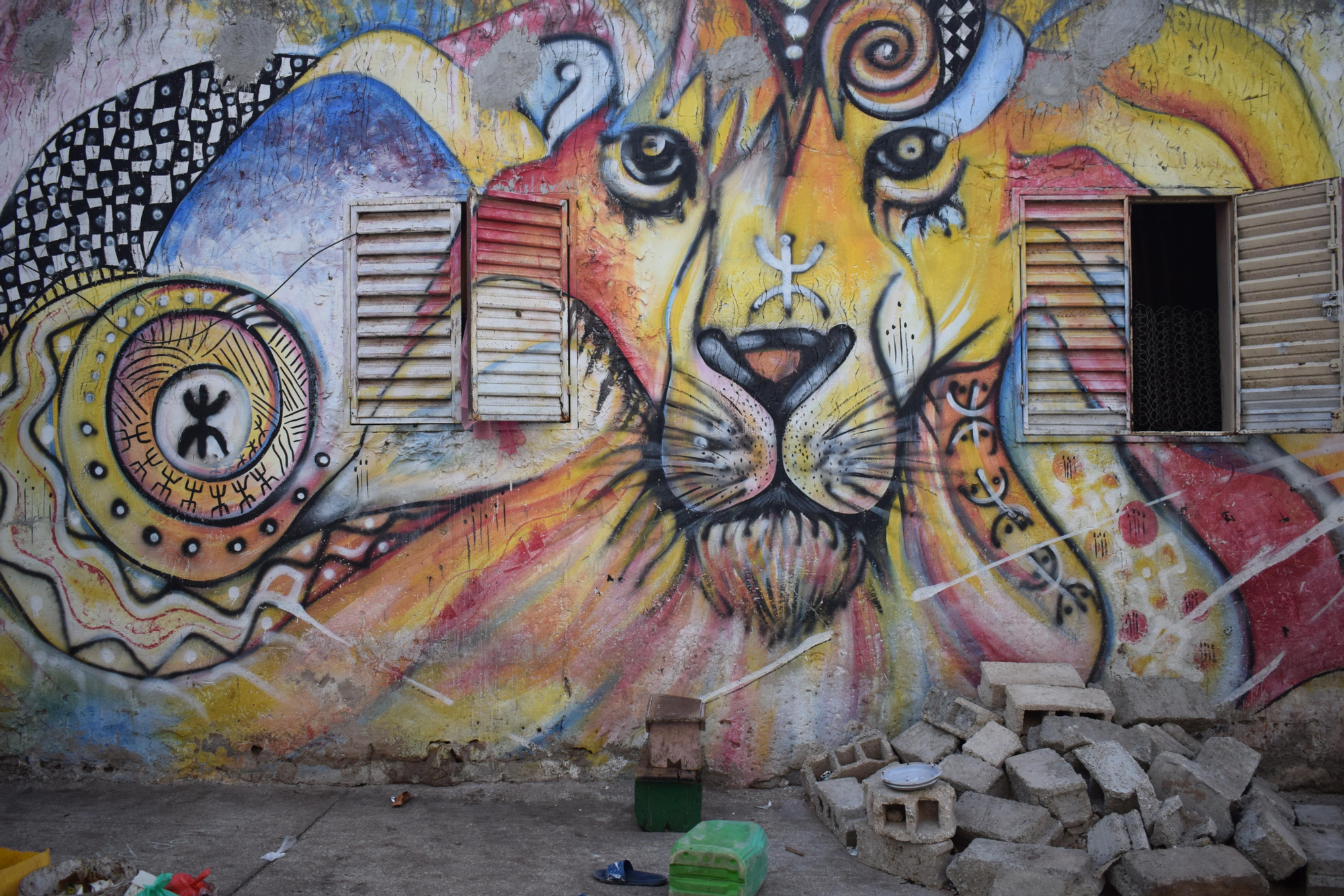 Mural en La Medina. (ALICIA JUSTO)