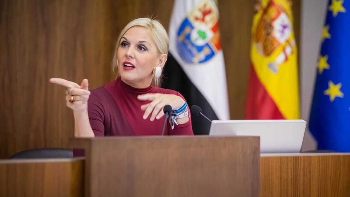 La consejera de Hacienda, Elena Manzano, este jueves en la Asamblea