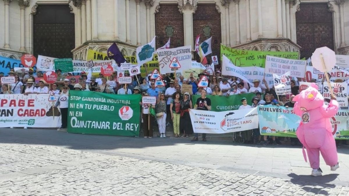 Protestas contra el “despliegue masivo” de plantas de biometano y macrogranjas en el Día de Castilla-La Mancha