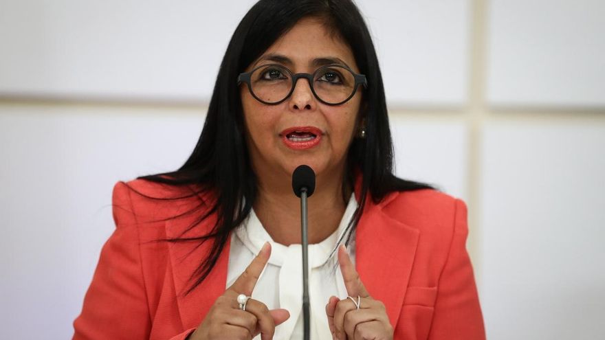 En la imagen, la vicepresidenta de Venezuela, Delcy Rodríguez.