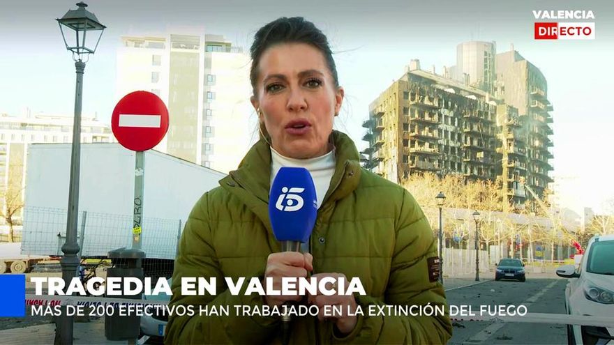 Informativos Telecinco se despliega por el incendio de Valencia, con tres de sus presentadores como reporteros