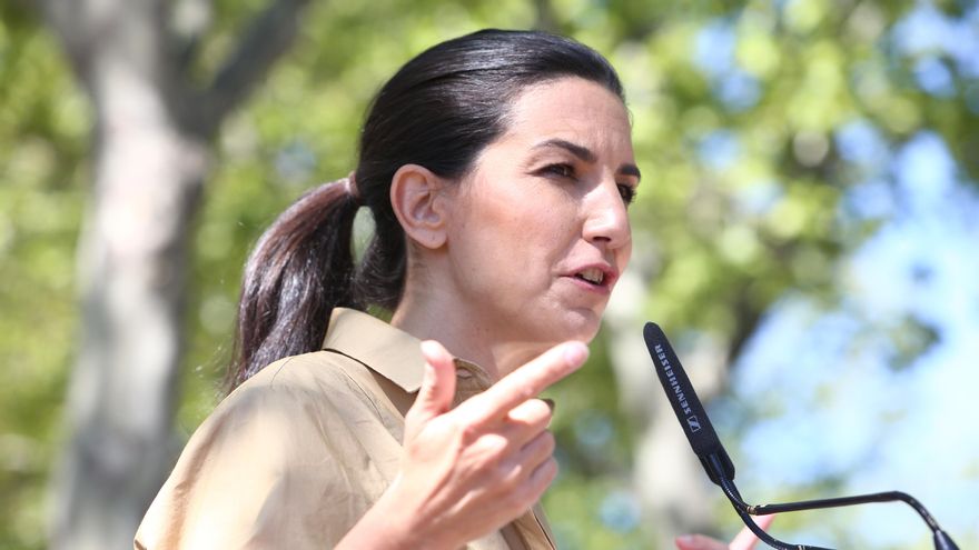 La candidata de Vox a la Presidencia de la Comunidad de Madrid, Rocío Monasterio, durante un acto en Boadilla del Monte.