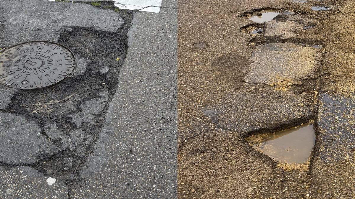 Baches en las carreteras