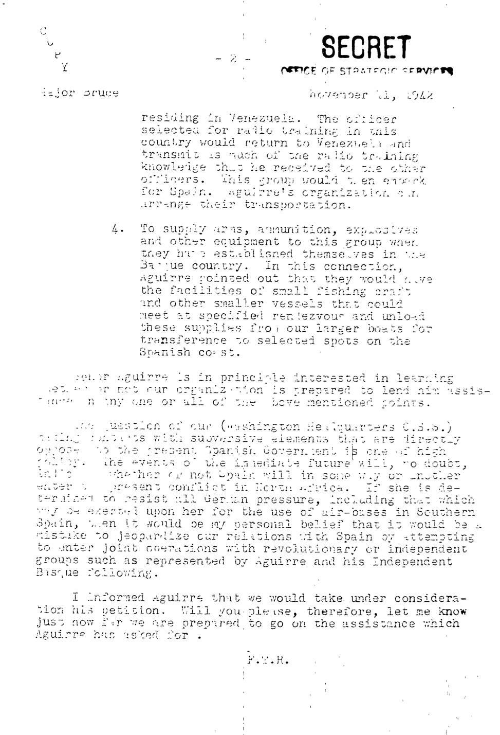 Documento secreto de la CIA
