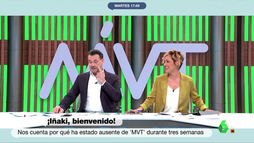 Iñaki López, en su regreso a 'MVT' con Cristina Pardo