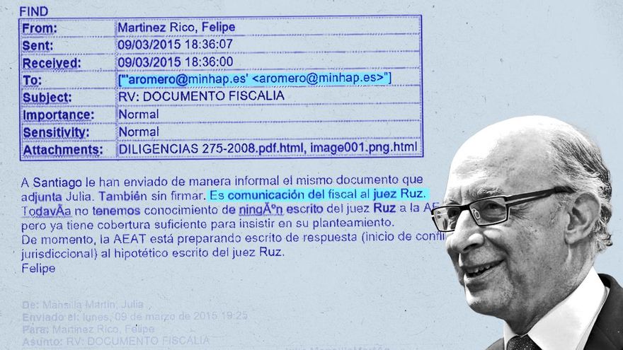 Montoro recibió un escrito de la caja B del PP elaborado por uno de los fiscales que ahora limitan la investigación contra él