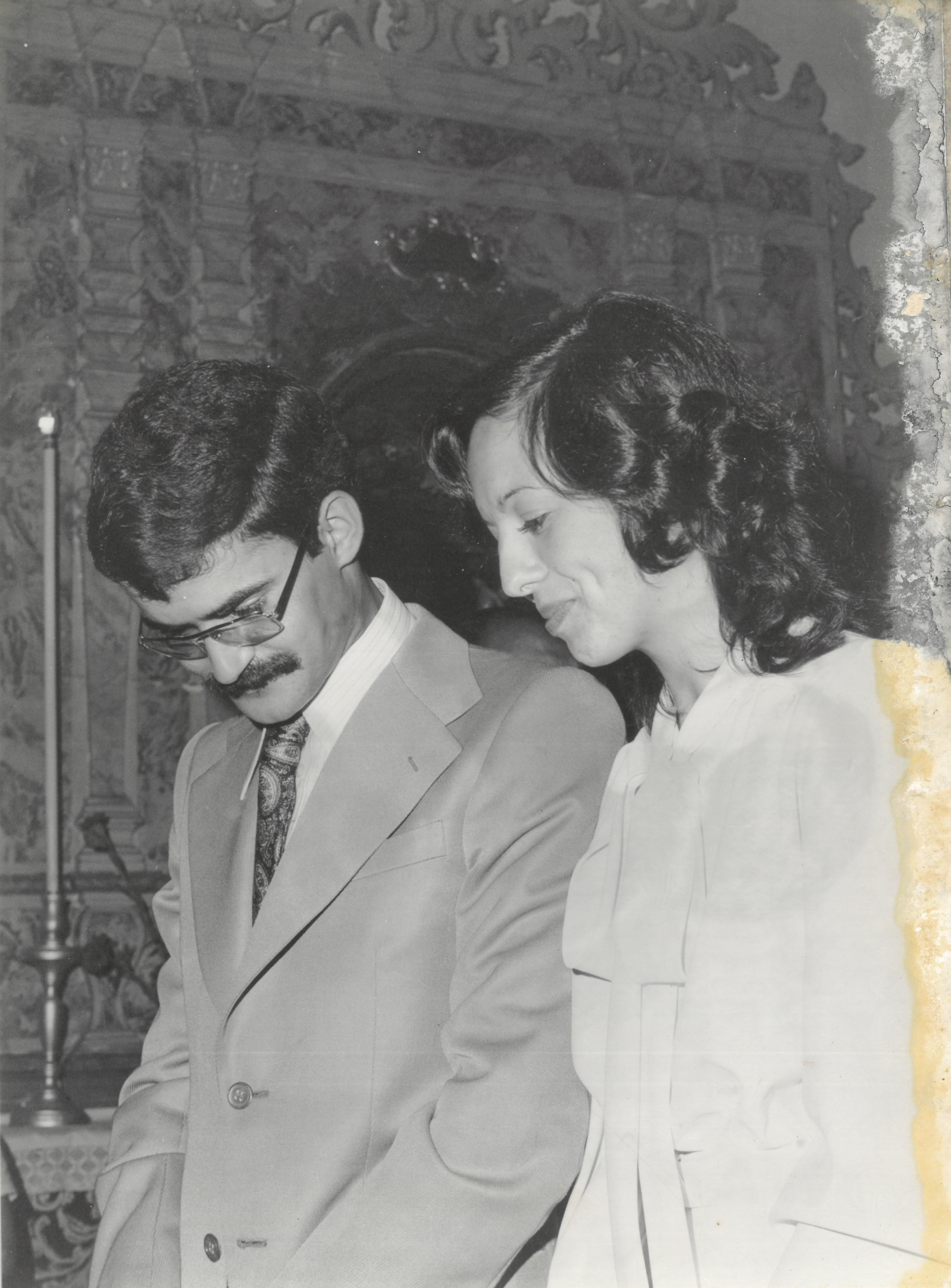 Enlace matrimonial de Paco Castro y María Teresa Calero, 15 de julio de 1975, Ermita de San Sebastián | Foto: Anónimo