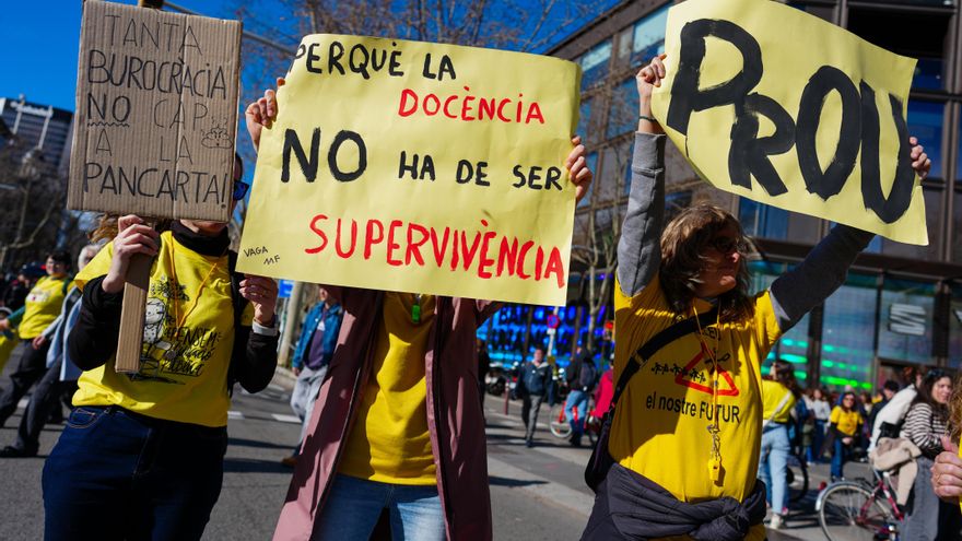 Una semana de huelgas docentes en Catalunya pone a prueba el acuerdo de Illa con CCOO y UGT