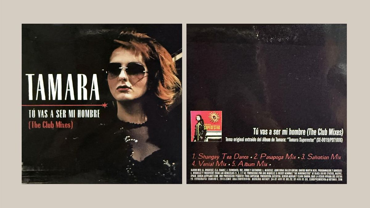 Maxi de Tamara 'Tú vas a ser mi hombre' para el que se usó una fotografía tomada bajo el puente de Eduardo Dato, en Madrid