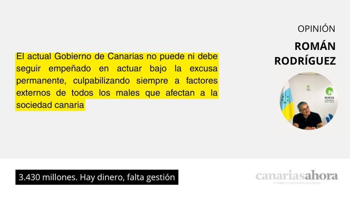 3.430 millones. Hay dinero, falta gestión