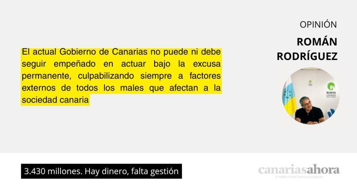 3.430 millones. Hay dinero, falta gestión