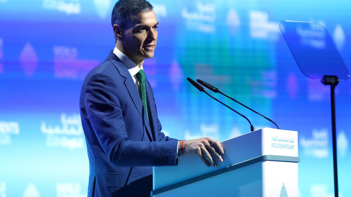 Pedro Sánchez interviene en el foro de Dubai.