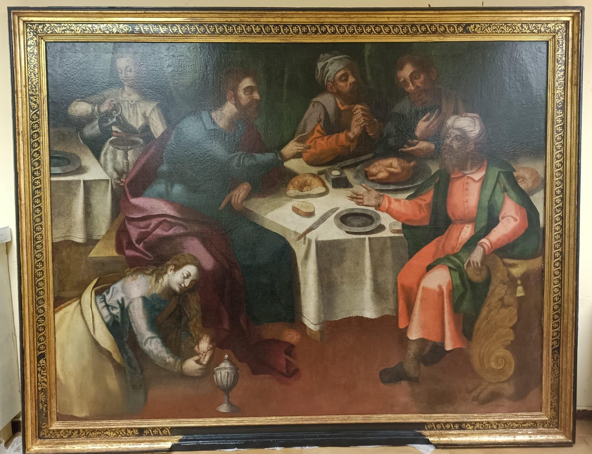 Cuadro del Monasterio de Yuso después de la restauración