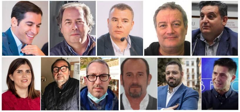 Los componentes de la nueva directiva de la Asociación de Medios Digitales de la Comunitat Valenciana.