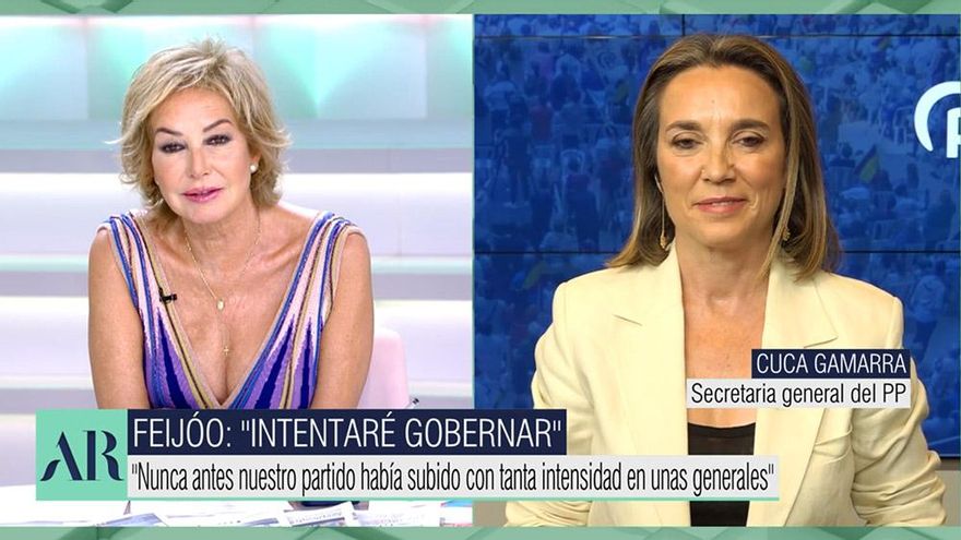 Ana Rosa Quintana se queda sin entrevista a Feijóo y conecta con Cuca Gamarra