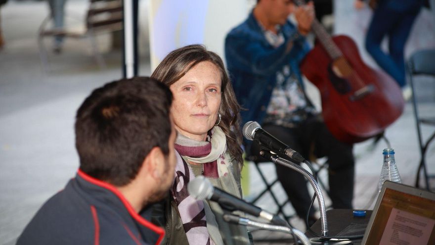 Miren Alapont Etxaniz, en un momento de la entrevista sobre los trabajos de Erabide en Galdakao