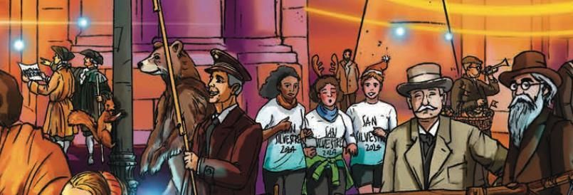 Sabatini, el Oso, un farolero, corredores de la San Silvestre, ¿Galdós? y Valle-Inclán