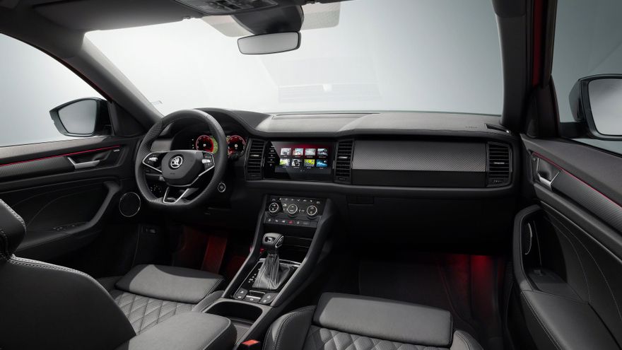 El Skoda Kodiaq incorpora sistemas de infoentretenimiento.