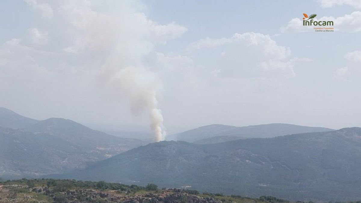 Incendio forestal en Los Navalucillos (Toledo) el 8 de agosto