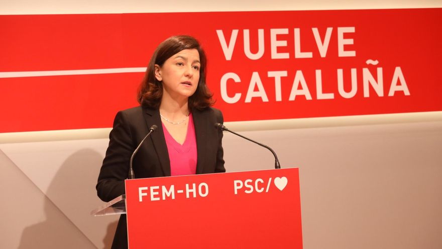 Eva Granados (PSC) en rueda de prensa.