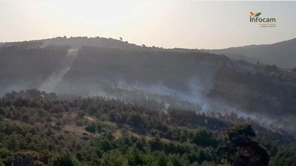 Incendio en La Huerce (Guadalajara) el 8 de agosto de 2025