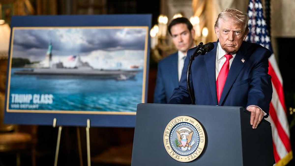 El presidente Trump durante un anuncio sobre la ampliación y mejora de la flota de la Marina estadounidense el pasado 22 de diciembre