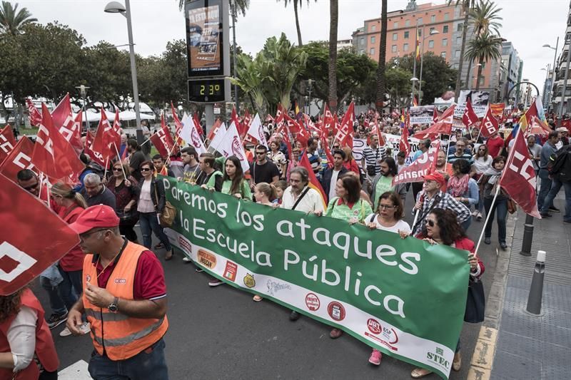 Manifestación del 1 de mayo en Las Palmas de Gran Canaria. ( EFE/Ángel Medina G.)