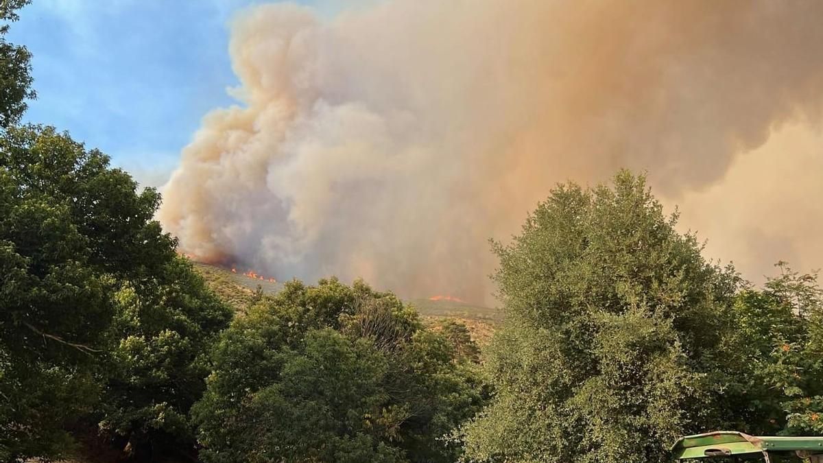 El incendio forestal de Anllares del Sil amenaza los pueblos de Fornela.