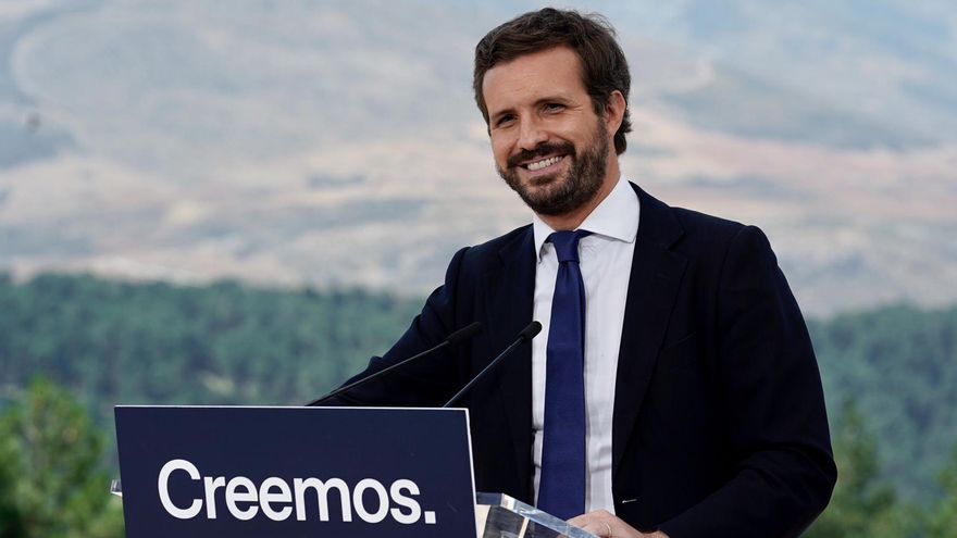 El líder del PP, Pablo Casado, este miércoles.
