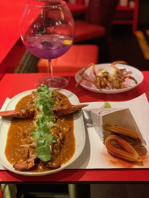 Chilly Crab con Cocktail DiverXO líquido Madrid 100%