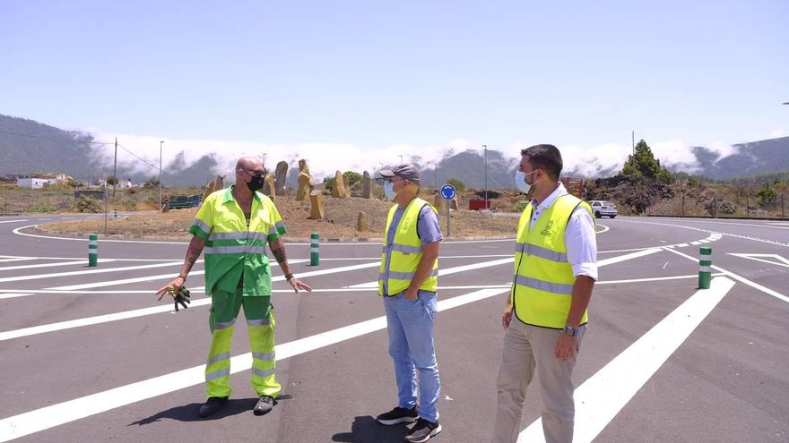 El Cabildo transforma la rotonda de la recta de Padrón en una turboglorieta