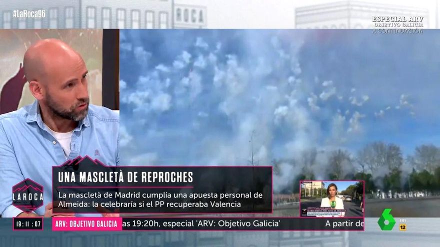 Gonzalo Miró se opone al argumento de Nuria Roca por la mascletá de Almeida: "Eso sí que es ideológico"