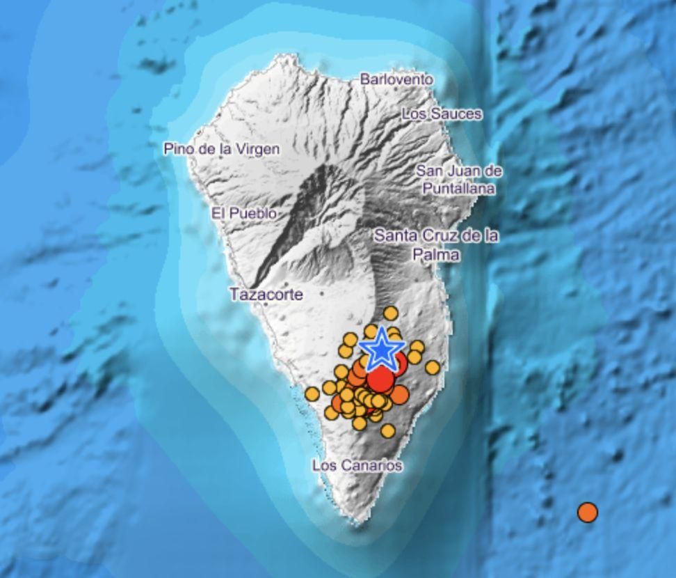 Mapa de registro de terremotos cel IGN.