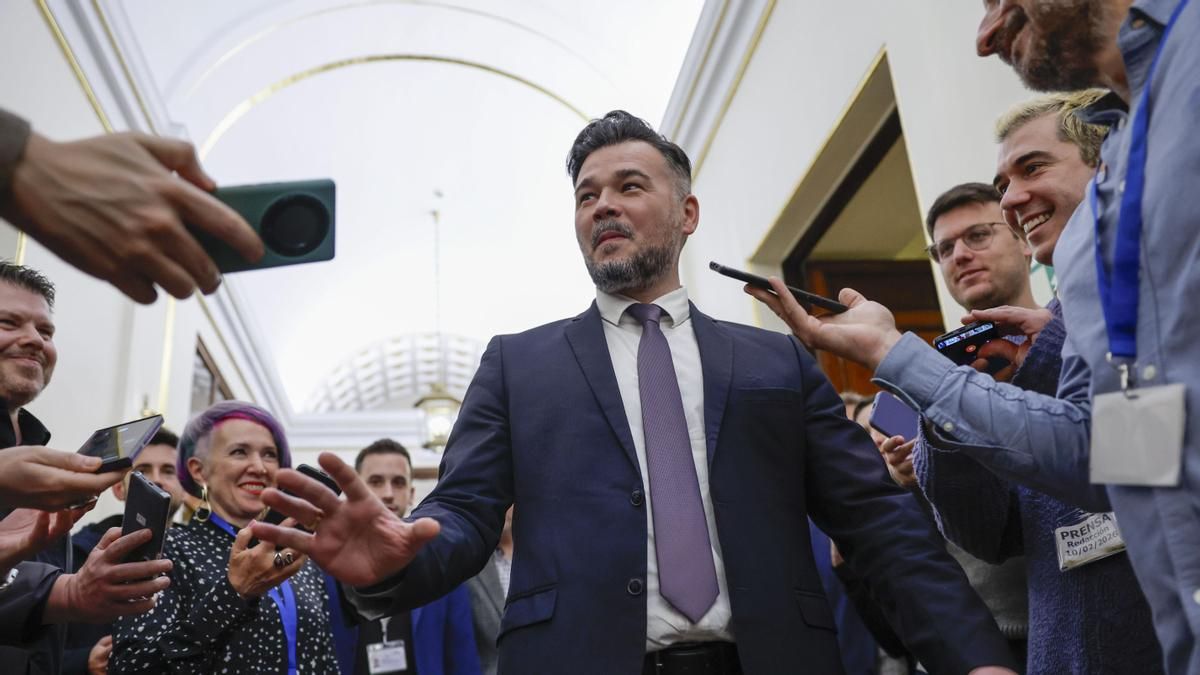 Rufián, sobre su plan para la izquierda: "Quizá tengo un 0% de apoyo político, pero creo que tengo apoyo popular"