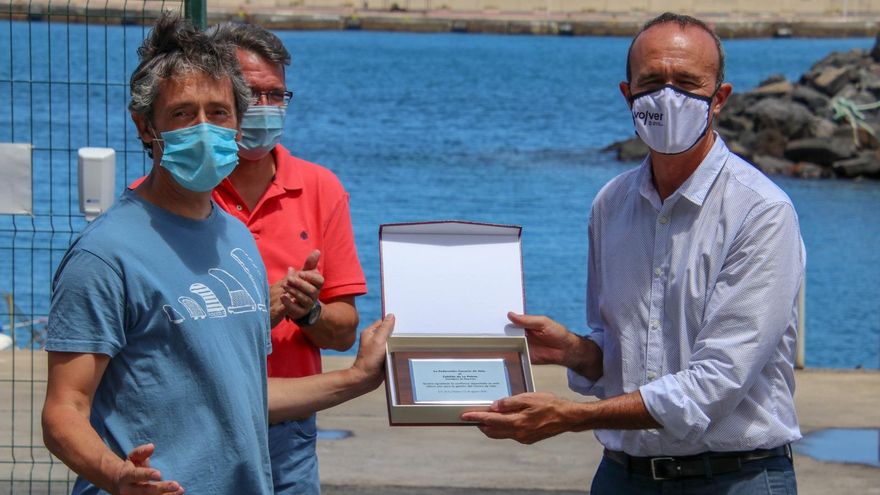 Raúl Camacho en la entrega de premios.