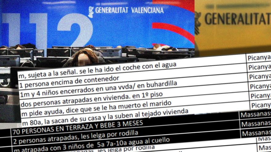Las llamadas de la DANA al 112 que investiga la jueza: niños, bebés y mujeres embarazadas atrapados antes de la alerta
