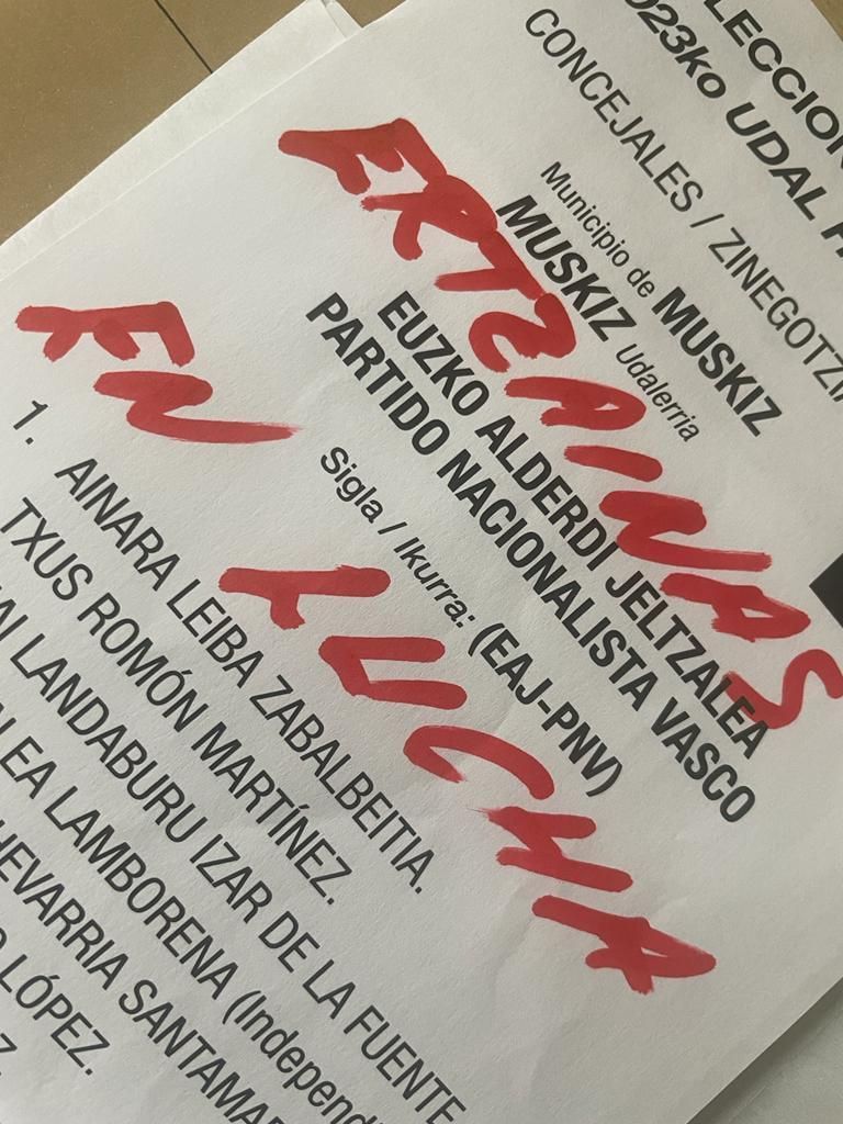 Un voto nulo de Ertzainas en lucha en Muskiz