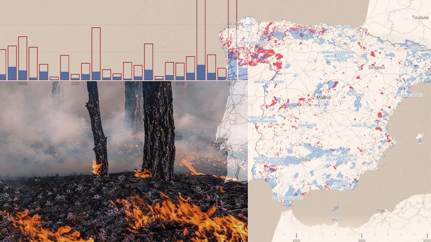 El fuego se ceba con las zonas protegidas: el mapa del medio millón de hectáreas arrasadas por los incendios