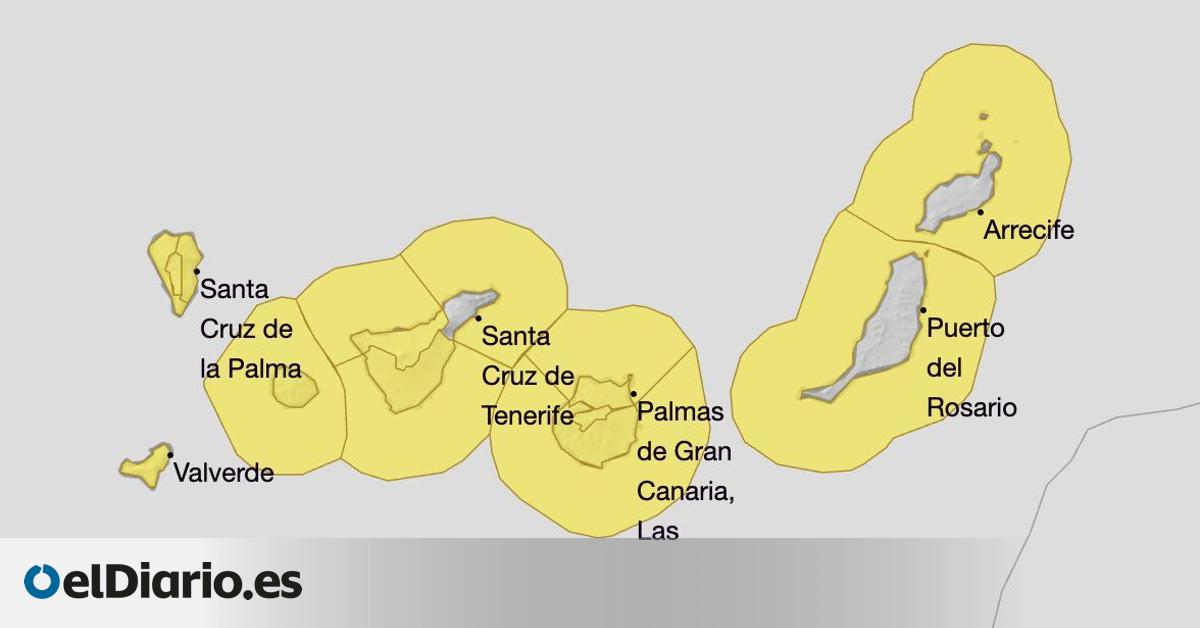 La Aemet mantiene activos avisos amarillos en toda Canarias este domingo