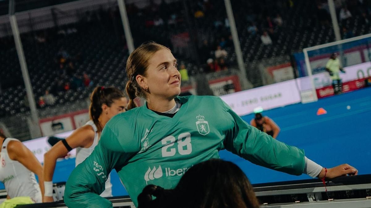 María Tello, durante el Mundial de Hockey Femenino de 2026