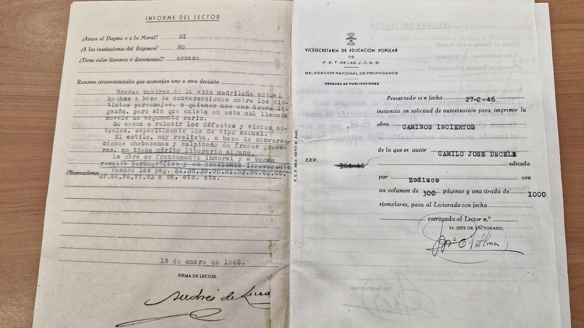 El lápiz rojo de la censura sobre la obra del Nobel: prohibida 'La colmena' por ser "pornográfica e irreverente" en 28 páginas