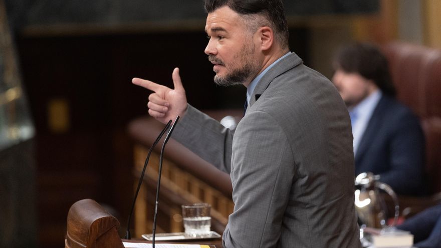 El portavoz de ERC en el Congreso, Gabriel Rufián, a 26 de marzo de 2025, en Madrid (España).