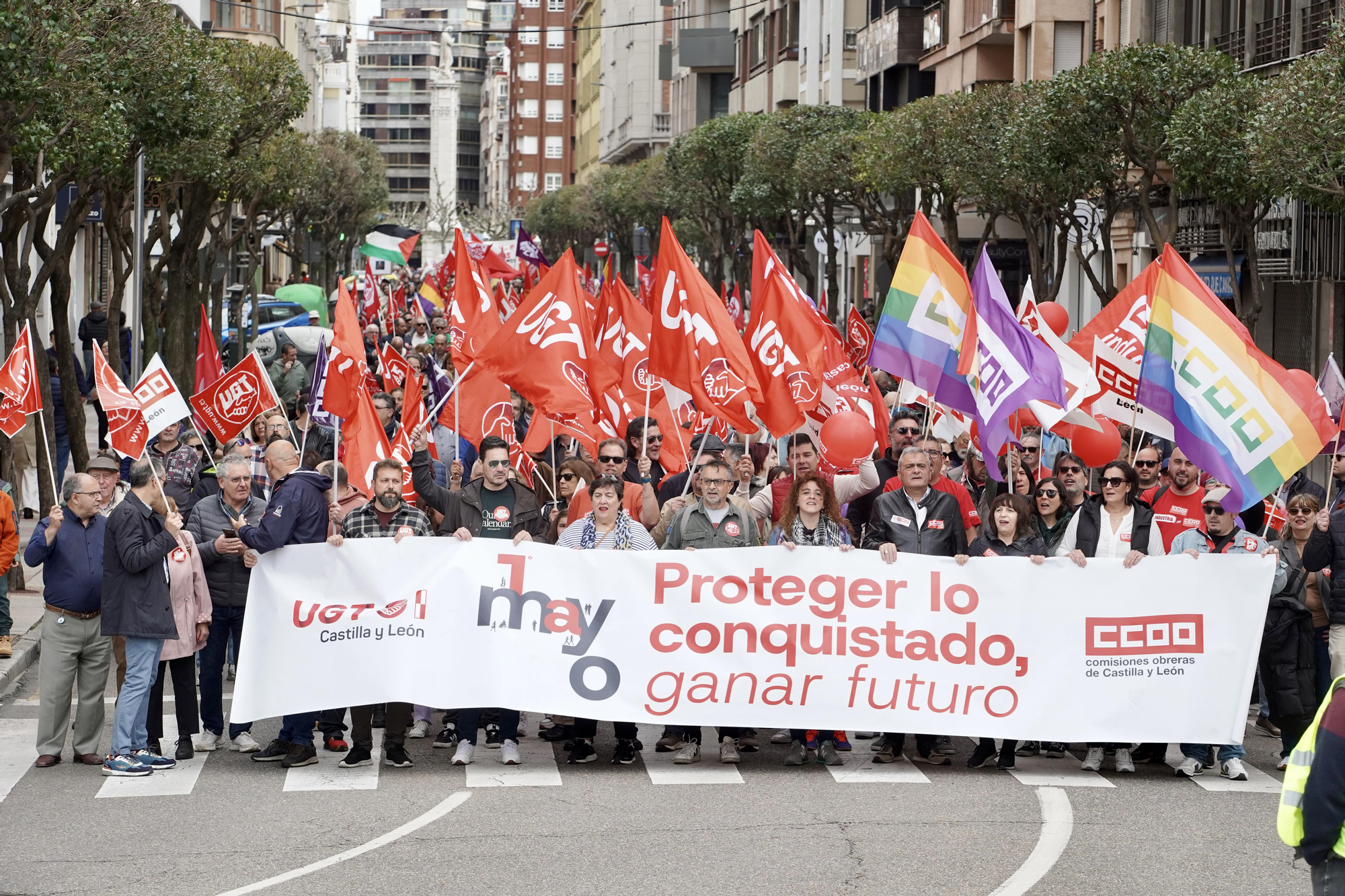 Manifestación del 1 de mayo en la ciudad de León