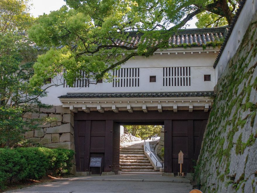 Detalle del recinto interior del Castillo de Okayama.